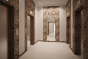 Интерьер холла 1 позиции жилого комплекса