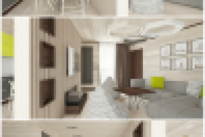 вариант интерьера гостевого домика