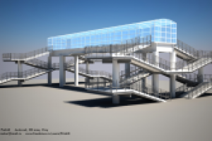 Архитектурная визуализация пешеходного моста