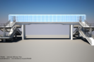 Архитектурная визуализация пешеходного моста