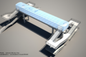Архитектурная визуализация пешеходного моста