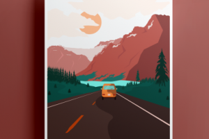 summer landscape of mountains