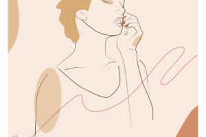 linear minimalism of a model girl