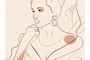 linear minimalism of a model girl