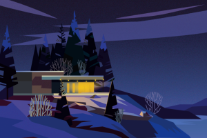 Иллюстрация к дизайнерской открытке