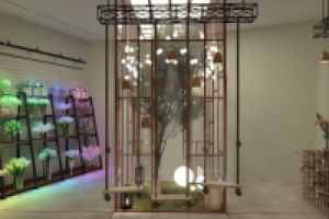 дизайн интерьера цветочного шоу-рума