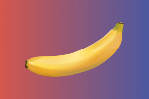 банан нарисованный техникой Mesh Tool 