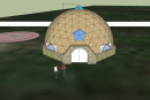 Купольный каркасный дом спроектированный по саженям