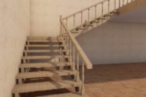 деревянная лестница с косоуром