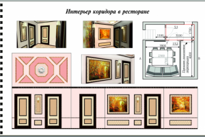 Интерьер коридора в ресторане