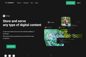 Landing page "Supabase"