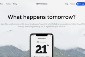 'NewProvidance' лендинг приложения для iphone