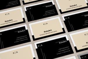 Визитка под стиль сайта для KoloArt