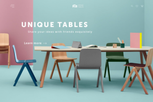 Лендинг для продажи уникальных столов