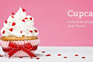 Cupcakes banner for delicious cakes