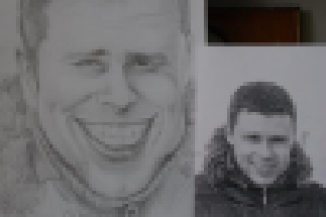 Портрет-шарж, карандаш