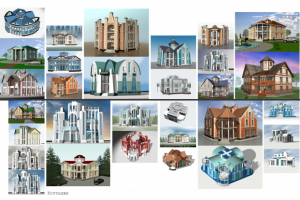 пример проектов коттеджей
