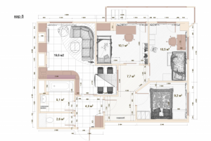 пример работы с планом квартиры