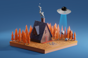 Lo-poly 3D-иллюстрация