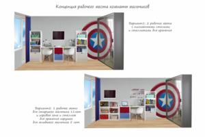 Варианты рабочей зоны детской комнаты