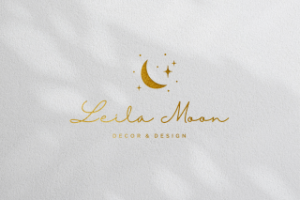 Логотип студии декора «Leila Moon»