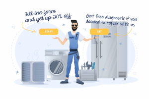 Иллюстрация для главной страницы сайта ремонта бытовой техники