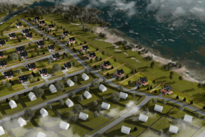 Визуализация коттеджного поселка