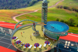 Жилой комплекс (зона отдыха на крыше)