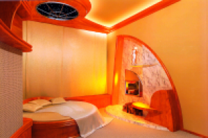 камин в спальне