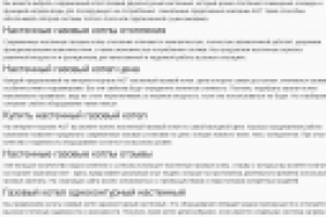 Настенный газовый котел