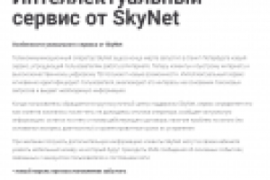 Новый Интеллектуальный сервис от SkyNet