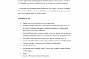 Рекламный текст на английском языке для Nordic Adventure