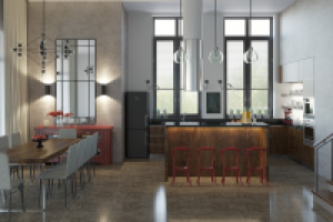 кухня-столовая в частном коттедже, г.Москва