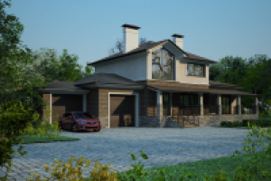 визуализация фасадов коттеджа