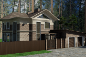 визуализация фасадов коттеджа