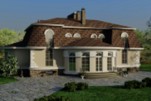 визуализация коттеджа