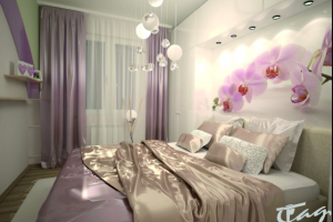 спальня в трехкомнатной квартире города Москвы