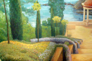 Роспись своей стены вместе с художником "Беседка у моря"