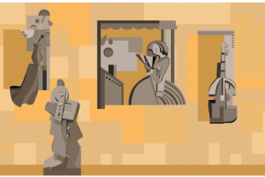 Декоративная композиция "театр"