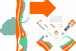 Развертка упаковки для мороженого "Кристалл"