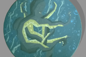 Декоративная тарелка "Осьминог"