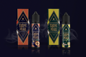 Дизайн этикетки жидкости для парения Tropic Pearl