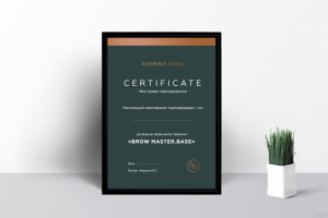 Сертификат о прохождении курса