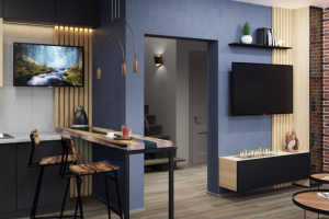 Кухня-гостиная в частном доме