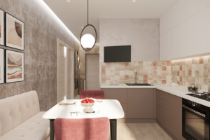 Кухня в двухкомнатной картире в Ярославле