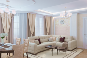 Кухня-гостиная в квартире 188 кв.м. в С.-Петербурге