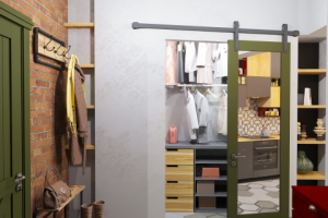 Прихожая и гардеробная в апартаментах в Москве