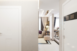 Прихожая в трёхкомнатной квартире в Москве