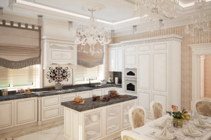 Кухня-гостиная в коттедже 350 кв.м. в Лен.области