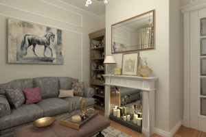 Гостевая зона в однокомнатной квартире